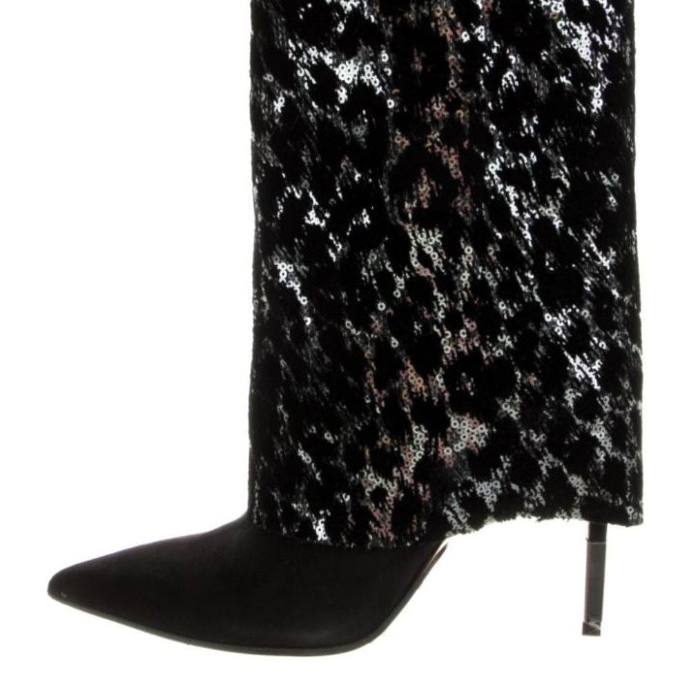 Balmain Velvet printed boots size 39